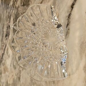 Vintage American Pressed Glass Scalloped Napkin Letter Holder